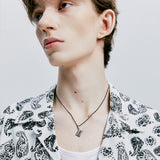 coconut hawaiian paisley half shirt white