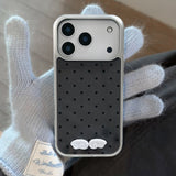 New Color ★ 3D Angel Wing Dot Silver MagSafe iPhone Bumper Case