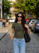 HOTFIX LOGO T-SHIRT [KHAKI]
