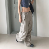ロンバーポケットストリングスリットワイドツーウェイパンツ