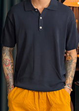 Iz Linen Collar Short-Sleeve Knit 6COLOR