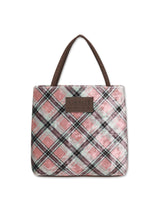 check mini velvet cross bag [pink]
