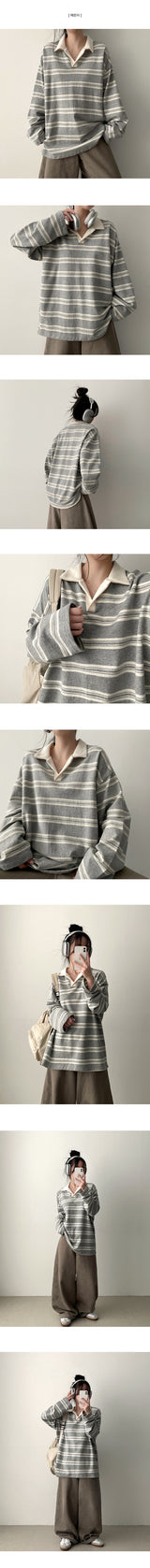 Ritz Dangara loose fit collar long sleeve shirt