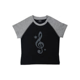 Note raglan tee _ Black