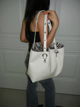 Reversible Eyelet Pattern Two-Way Shoulder Bag