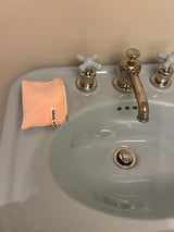 Terry flat pouch - peach , M size