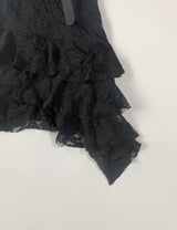 [only suzen] Temer lace ribbon dress (black)
