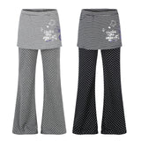 Mina Layered Dot Flare Pants