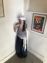 モシサマーデニムワイドパンツ