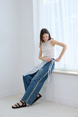 DOT LACE WRAP SKIRT