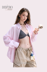 ベイビーピンクストライクポケットシャツ