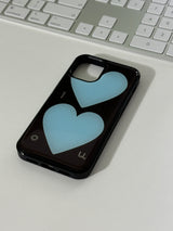 chocolate heart blue case (epoxy)