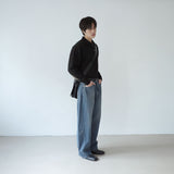 diagonal wide denim