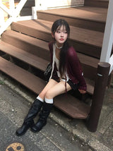 Ryoki Strap Button Knit Cardigan