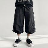 Lever Nylon Track Knee Pintuck String Bermuda Pants (3 colors)