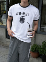 LMN USビンテージリンガー半袖Tシャツ (4 colors)