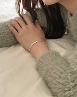Sparkle pearl bracelet (silver)