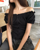 [ORIGINAL] Dana Ruffle-Button Blouse