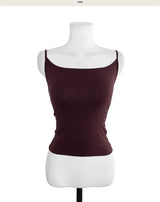 live deep round basic sleeveless top