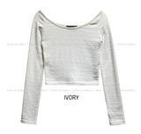 アンジーベーシックオフショルダー長袖Tシャツ
