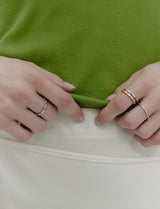 26SS★ Ice Block Silver Ring S