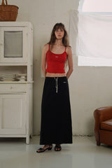 Nude lace sleeveless_red