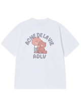 26SS べアドール ハグ ブラウン ラインフレンズショートスリーブTシャツ