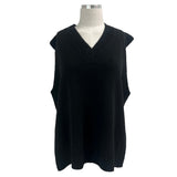 Deli V-neck overfit side slit knit vest (2 colors)