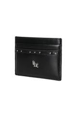 Classic stud card holder - black 