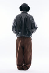 Bolt padded leather jacket
