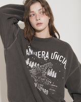 SNOW LEOPARD PRINT SWEATSHIRT [normal] [BLACK]