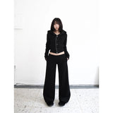 【MADE】button 2way zip-up, black