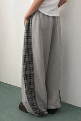 CHECK BLOCK SWEATPANTS
