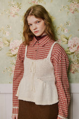 Ribbon Knit Bustier [Ivory]