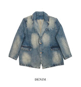Muto Two Button Denim Blazer