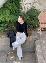 [SHOPPERMADE] Standard U-neck Long Sleeve T-Shirt (5color)