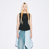 Eyelet Point Sleeveless (black)
