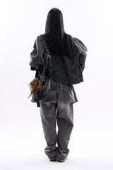 Scaddan pigment zip-up work jacket