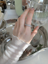 Twinkle cubic open ring(2color)