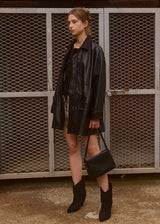 LEATHER STRING HALF COAT