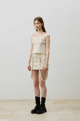 CUDDLY SLEEVELESS TOP / BEIGE