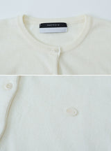 Cashmere Motif Basic Round Knit Cardigan (10color)