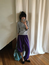26SS★ [BAONHAUS]オルト カラー バンディング ワイド ジョガー パンツ
