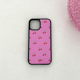 cherry glossy glass bumper case (pink)