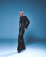 DENIM LINE ZIPPER JACKET (BLACK)