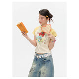 BETWEENAND x sunonebird ラグランスリーブツートーンTシャツ