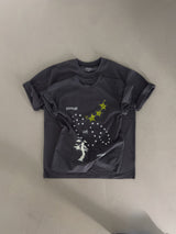 ヘビーコットン ソウル グラフィック Tシャツ(Tenta Tumble & Bio Washed)2サイズ - ライムミント