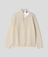 All Day High Neck Modal Semi-Zip-Up Knit