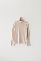 Basic turtle neck T-shirts (Beige)