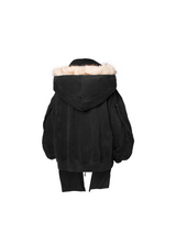 RELABEL Spatial Relations (Fallen Blossoms) Water-washed, colour-faded wool beanie Detachable zip-up cardigan Oversized silhouette heavyweight sweatshirt